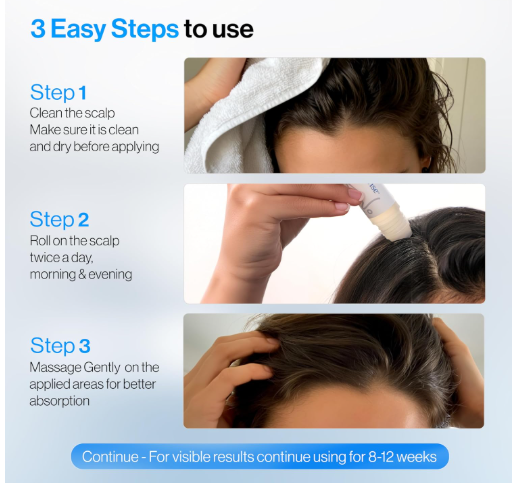 Roll on hair growth syrum