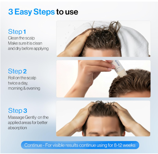 Roll on hair growth syrum